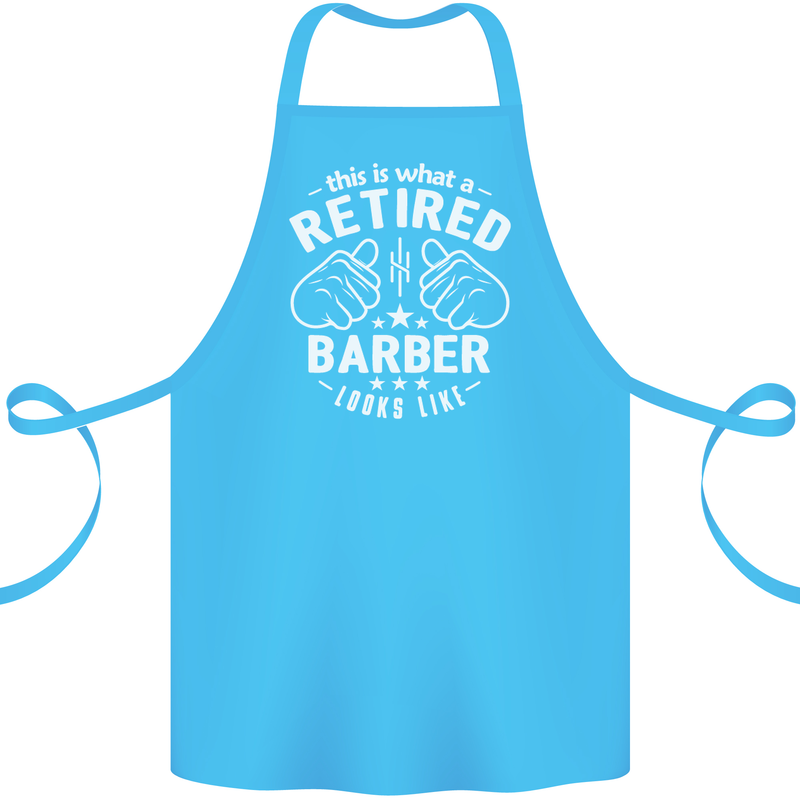 This Is What a Retired Barber Looks Like Cotton Apron 100% Organic Turquoise