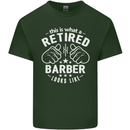 This Is What a Retired Barber Looks Like Mens Cotton T-Shirt Tee Top Forest Green