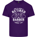 This Is What a Retired Barber Looks Like Mens Cotton T-Shirt Tee Top Purple