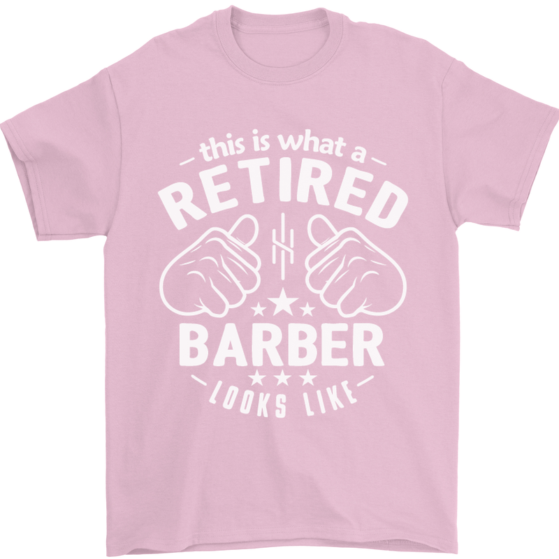This Is What a Retired Barber Looks Like Mens T-Shirt Cotton Gildan Light Pink