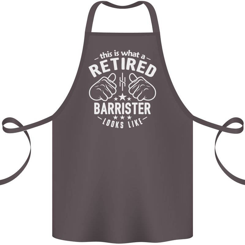 This Is What a Retired Barrister Looks Like Cotton Apron 100% Organic Dark Grey