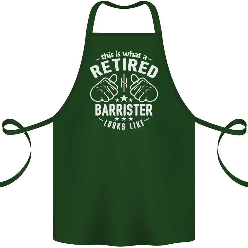 This Is What a Retired Barrister Looks Like Cotton Apron 100% Organic Forest Green