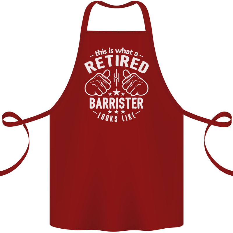 This Is What a Retired Barrister Looks Like Cotton Apron 100% Organic Maroon
