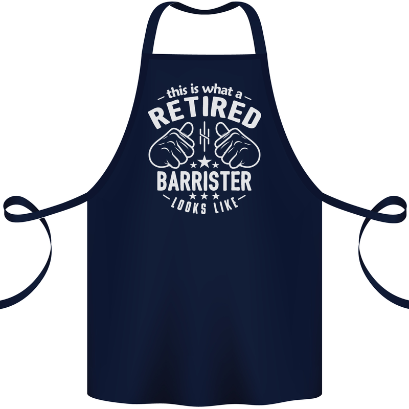 This Is What a Retired Barrister Looks Like Cotton Apron 100% Organic Navy Blue