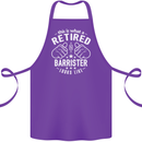 This Is What a Retired Barrister Looks Like Cotton Apron 100% Organic Purple