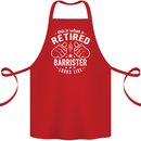 This Is What a Retired Barrister Looks Like Cotton Apron 100% Organic Red