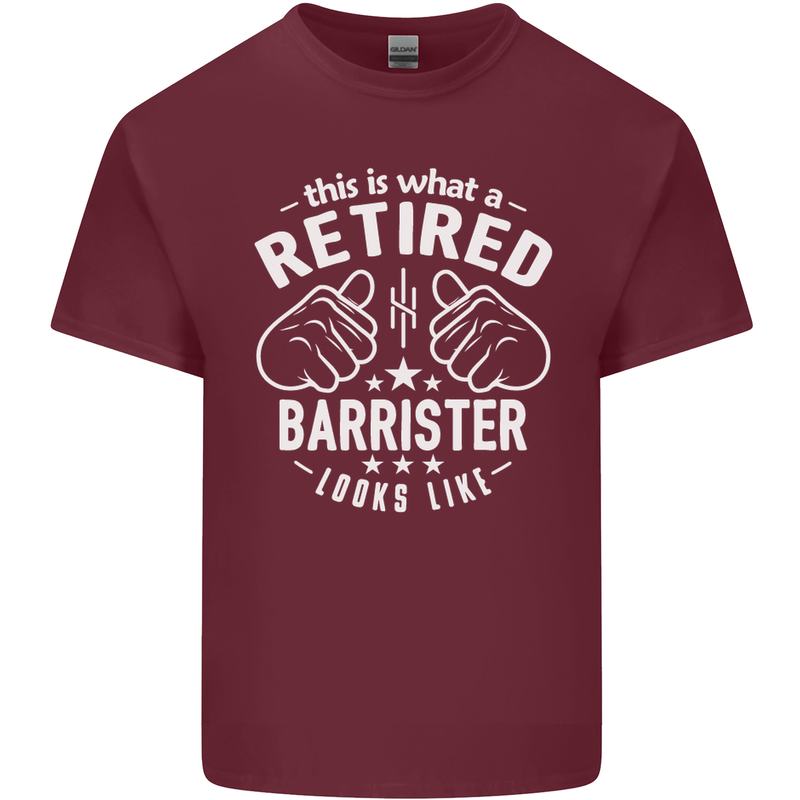This Is What a Retired Barrister Looks Like Mens Cotton T-Shirt Tee Top Maroon