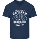 This Is What a Retired Barrister Looks Like Mens V-Neck Cotton T-Shirt Navy Blue