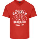 This Is What a Retired Barrister Looks Like Mens V-Neck Cotton T-Shirt Red