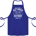 This Is What a Retired Bartender Looks Like Cotton Apron 100% Organic Royal Blue