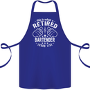 This Is What a Retired Bartender Looks Like Cotton Apron 100% Organic Royal Blue