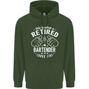 This Is What a Retired Bartender Looks Like Mens 80% Cotton Hoodie Forest Green