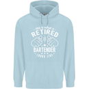 This Is What a Retired Bartender Looks Like Mens 80% Cotton Hoodie Light Blue