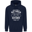 This Is What a Retired Bartender Looks Like Mens 80% Cotton Hoodie Navy Blue