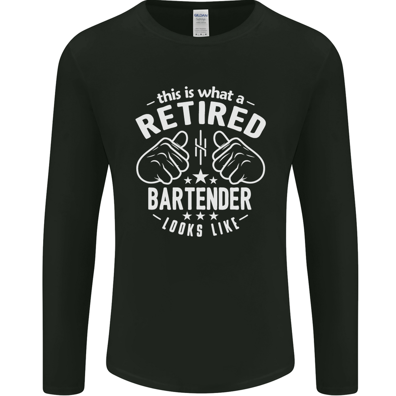 This Is What a Retired Bartender Looks Like Mens Long Sleeve T-Shirt Black