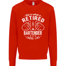 This Is What a Retired Bartender Looks Like Mens Sweatshirt Jumper Bright Red