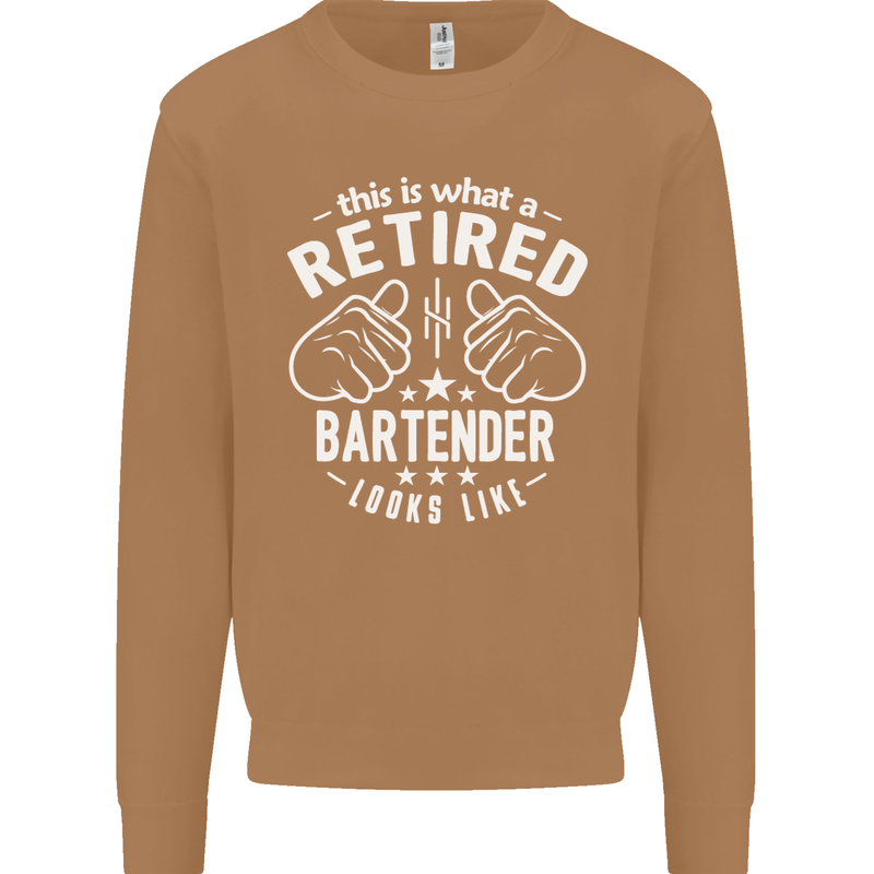 This Is What a Retired Bartender Looks Like Mens Sweatshirt Jumper Caramel Latte