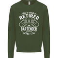 This Is What a Retired Bartender Looks Like Mens Sweatshirt Jumper Forest Green