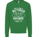 This Is What a Retired Bartender Looks Like Mens Sweatshirt Jumper Irish Green