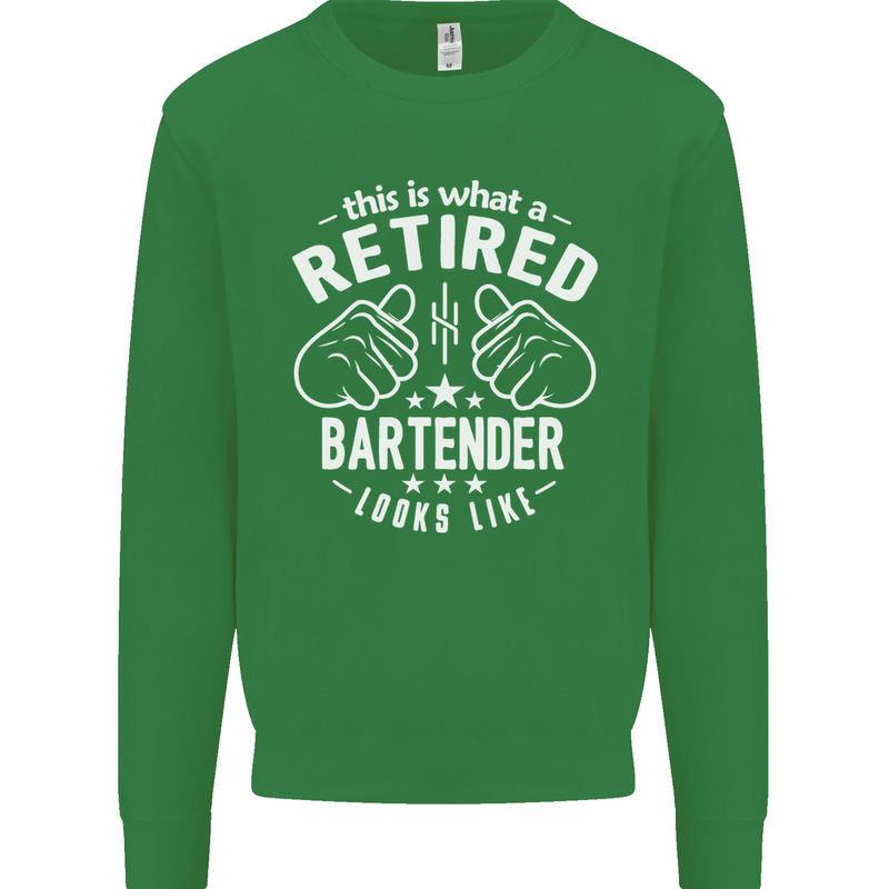 This Is What a Retired Bartender Looks Like Mens Sweatshirt Jumper Irish Green