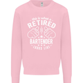 This Is What a Retired Bartender Looks Like Mens Sweatshirt Jumper Light Pink