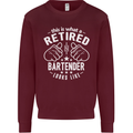 This Is What a Retired Bartender Looks Like Mens Sweatshirt Jumper Maroon