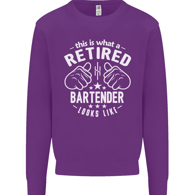This Is What a Retired Bartender Looks Like Mens Sweatshirt Jumper Purple