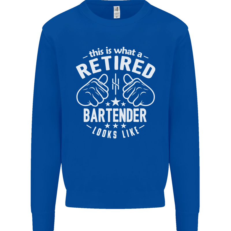 This Is What a Retired Bartender Looks Like Mens Sweatshirt Jumper Royal Blue