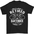 This Is What a Retired Bartender Looks Like Mens T-Shirt Cotton Gildan Black