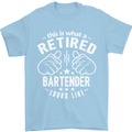 This Is What a Retired Bartender Looks Like Mens T-Shirt Cotton Gildan Light Blue