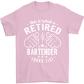This Is What a Retired Bartender Looks Like Mens T-Shirt Cotton Gildan Light Pink