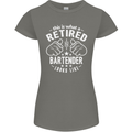 This Is What a Retired Bartender Looks Like Womens Petite Cut T-Shirt Charcoal