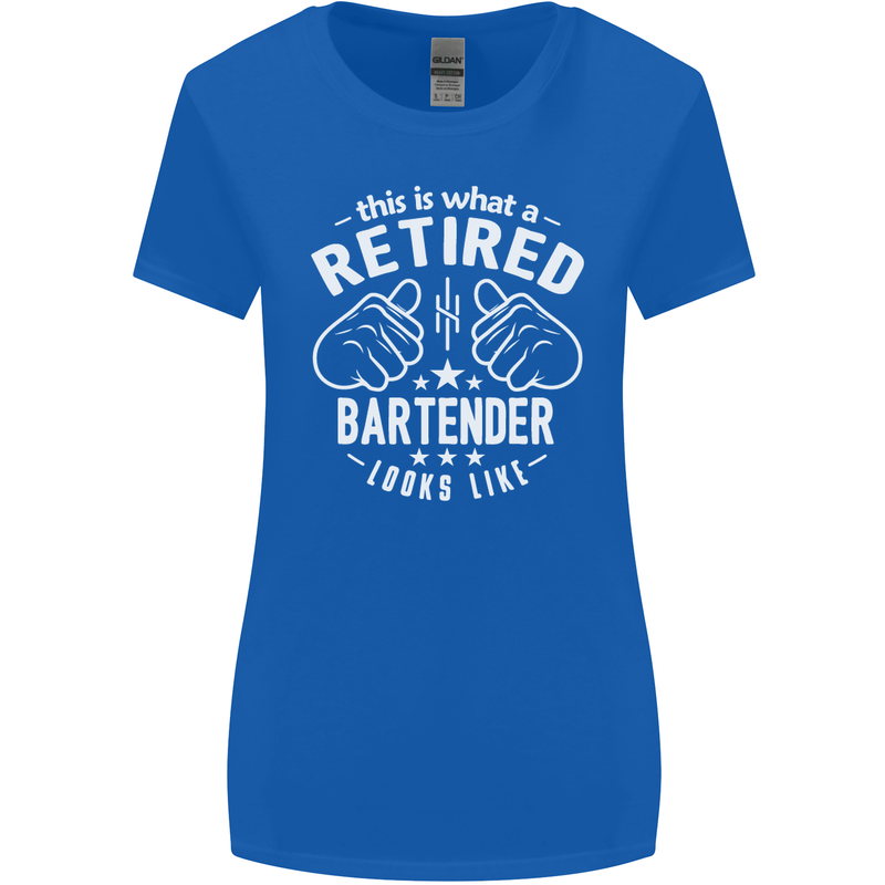 This Is What a Retired Bartender Looks Like Womens Wider Cut T-Shirt Royal Blue
