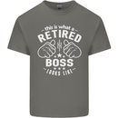 This Is What a Retired Boss Looks Like Mens Cotton T-Shirt Tee Top Charcoal