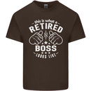 This Is What a Retired Boss Looks Like Mens Cotton T-Shirt Tee Top Dark Chocolate