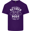 This Is What a Retired Boss Looks Like Mens Cotton T-Shirt Tee Top Purple