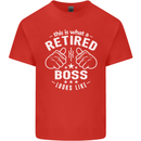 This Is What a Retired Boss Looks Like Mens Cotton T-Shirt Tee Top Red