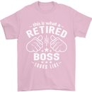 This Is What a Retired Boss Looks Like Mens T-Shirt Cotton Gildan Light Pink