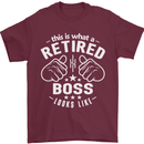This Is What a Retired Boss Looks Like Mens T-Shirt Cotton Gildan Maroon