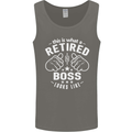 This Is What a Retired Boss Looks Like Mens Vest Tank Top Charcoal