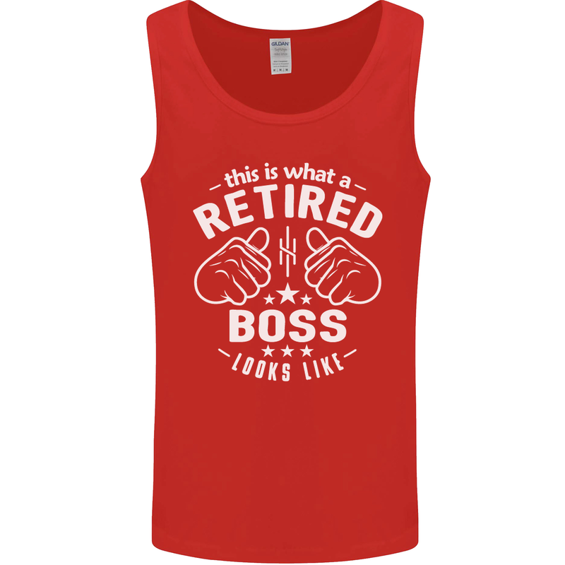 This Is What a Retired Boss Looks Like Mens Vest Tank Top Red