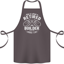 This Is What a Retired Builder Looks Like Cotton Apron 100% Organic Dark Grey