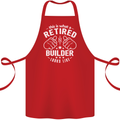 This Is What a Retired Builder Looks Like Cotton Apron 100% Organic Red
