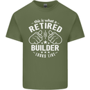This Is What a Retired Builder Looks Like Mens Cotton T-Shirt Tee Top Military Green