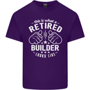 This Is What a Retired Builder Looks Like Mens Cotton T-Shirt Tee Top Purple