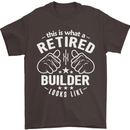 This Is What a Retired Builder Looks Like Mens T-Shirt Cotton Gildan Dark Chocolate