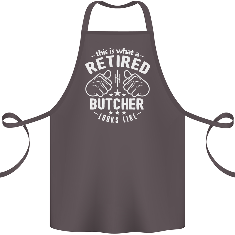 This Is What a Retired Butcher Looks Like Cotton Apron 100% Organic Dark Grey