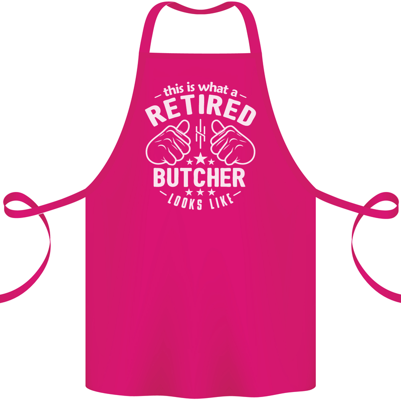This Is What a Retired Butcher Looks Like Cotton Apron 100% Organic Pink