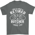 This Is What a Retired Butcher Looks Like Mens T-Shirt Cotton Gildan Charcoal