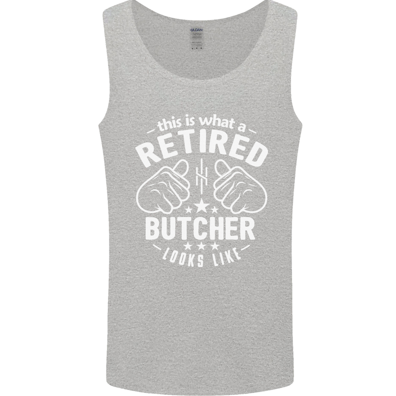 This Is What a Retired Butcher Looks Like Mens Vest Tank Top Sports Grey